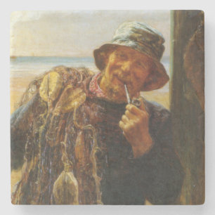 Dessous-de-verre En Pierre Pêcheur joyeux (par Frederick Morgan)