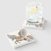Dessous-de-verre En Pierre Pégase coloré (Côté)
