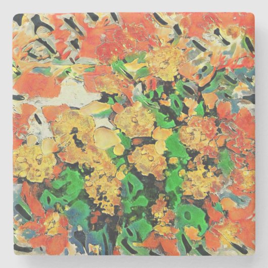 Dessous-de-verre En Pierre Peinture à l'huile Retro : Van Gogh Monet (Devant)