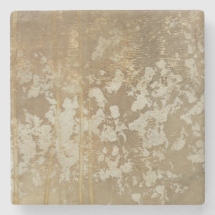 Dessous-de-verre En Pierre Peinture Abstraite en or avec lunettes d'argent