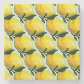 Dessous-de-verre En Pierre Peinture au citron aquarelle (Devant)