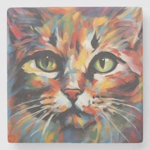 Dessous-de-verre En Pierre Peinture de chats
