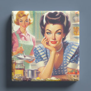 Dessous-de-verre En Pierre Peinture de cuisine rétro