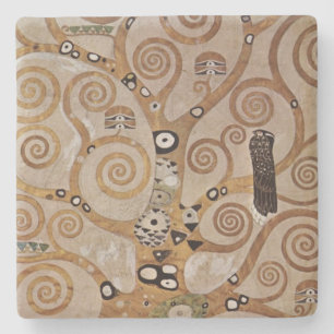 Dessous-de-verre En Pierre Peinture de Gustav Klimt "L'arbre de vie" (1909)