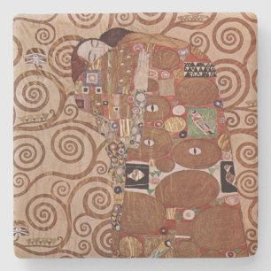 Dessous-de-verre En Pierre Peinture de Gustav Klimt : L'Embrace (vers 1909)