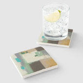 Dessous-de-verre En Pierre Peinture d'expressioniste avec les courses lourdes (Côté)