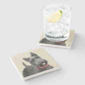 Dessous-de-verre En Pierre Peinture écossaise Terrier - Cute Original Chien A (Côté)