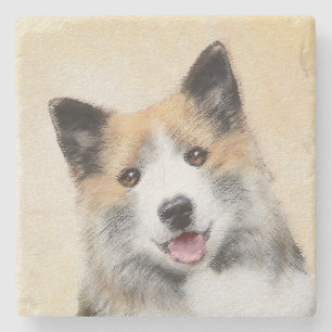 Dessous-de-verre En Pierre Peinture islandaise pour chien de mer - Art origin