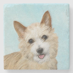 Dessous-de-verre En Pierre Peinture Podengo Pequeno portugaise - Art original