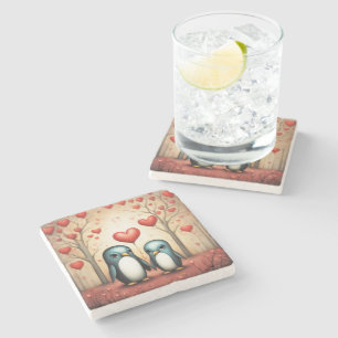 Dessous-de-verre En Pierre Penguin Love 3