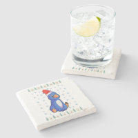 Penguin Lover Stone Coaster| Dessous de verre Love