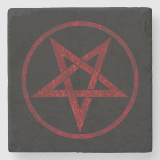 Dessous-de-verre En Pierre Pentagram Red Devil (Devant)