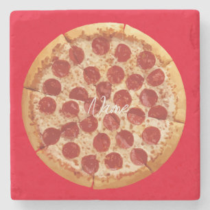 Dessous-de-verre En Pierre Pepperoni Pizza Thunder_Cove