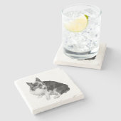 Dessous-de-verre En Pierre Perch, Foxy Friend (Côté)