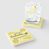 Dessous-de-verre En Pierre Père Noël paradisiaque Joyeux Noël (Côté)