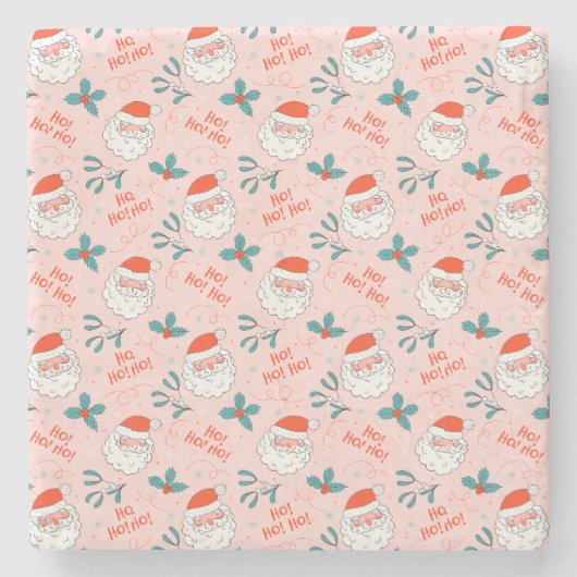 Dessous-de-verre En Pierre Père Noël tout sur imprimer Collection Joyful Grem (Devant)