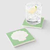 Dessous-de-verre En Pierre Perle verte (Côté)