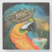 Dessous-de-verre En Pierre Perroquets (Devant)