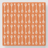 Dessous-de-verre En Pierre Persimmon Victorian Keys (Devant)