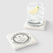 Dessous-de-verre En Pierre Personalized Classic Golf Club Name (Côté)