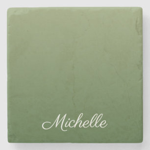 Dessous-de-verre En Pierre Personalized green