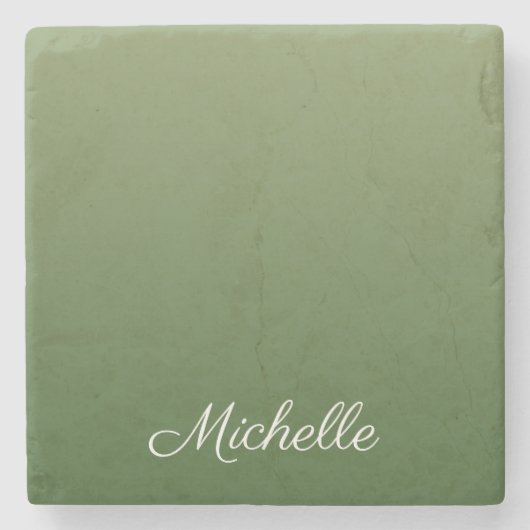 Dessous-de-verre En Pierre Personalized green (Devant)