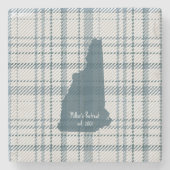 Dessous-de-verre En Pierre Personalized Plaid New Hampshire Granite State (Devant)
