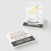 Dessous-de-verre En Pierre Personnalisé Funny merveilleux cadeau de mari (Côté)