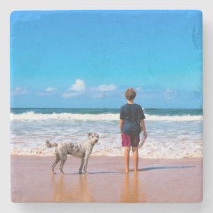 Dessous-de-verre En Pierre Personnalisé Personnalisé Votre Animal Photo Desso