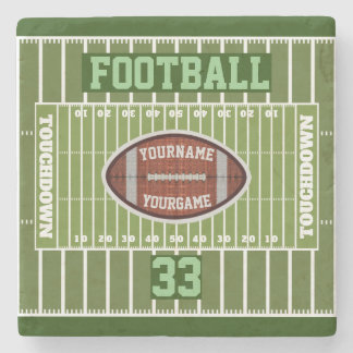 Dessous-de-verre En Pierre Personnalisé VOTRE NOM et votre numéro Football