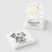Dessous-de-verre En Pierre Personnaliser la Dalmatie mignonne (Côté)