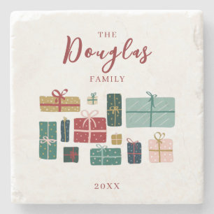 Dessous-de-verre En Pierre Personnaliser les cadeaux de Noël de la famille Kr