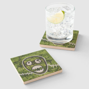 Dessous-de-verre En Pierre Pete la graine crâne drôle monstre artistique fant