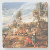 Dessous-de-verre En Pierre Peter Paul Rubens Milkmaips avec du bétail sur une (Devant)