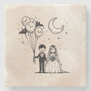 Dessous-de-verre En Pierre Petit Couple Effrayant