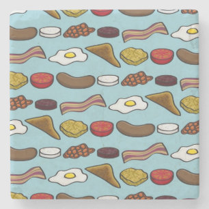 Dessous-de-verre En Pierre Petit déjeuner frit