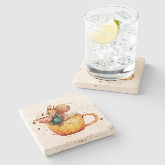 Dessous-de-verre En Pierre Petit écureuil géant (Côté)