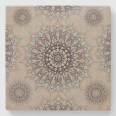 Dessous-de-verre En Pierre Petit floral blanc tombé à la campagne (Devant)