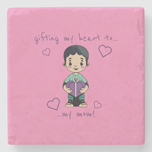 Dessous-de-verre En Pierre Petit garçon (Devant)