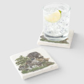 Dessous-de-verre En Pierre Petit Munsterlander (Côté)