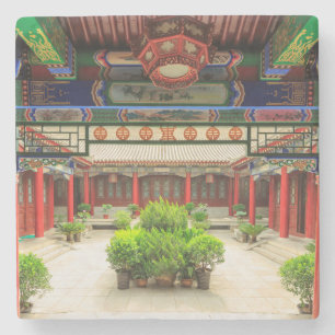 Dessous-de-verre En Pierre Petit temple de l'Oie sauvage, Chine