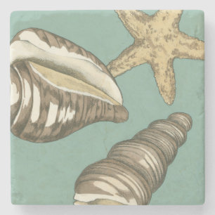 Dessous-de-verre En Pierre Petit trio Shell Turquoise