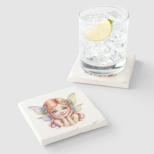 Dessous-de-verre En Pierre Petite fée 1 (Côté)