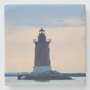Dessous-de-verre En Pierre Phare de brise-lames du Delaware Cape Henlopen