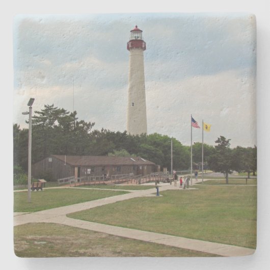 Dessous-de-verre En Pierre Phare de Cape May (Devant)
