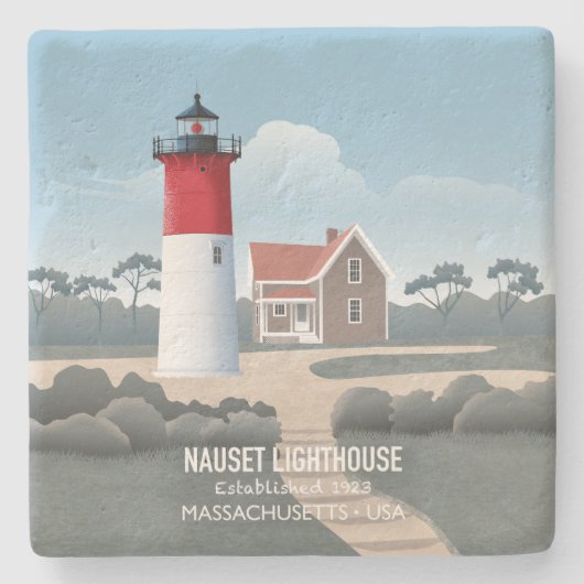 Dessous-de-verre En Pierre Phare de Nauset (Devant)