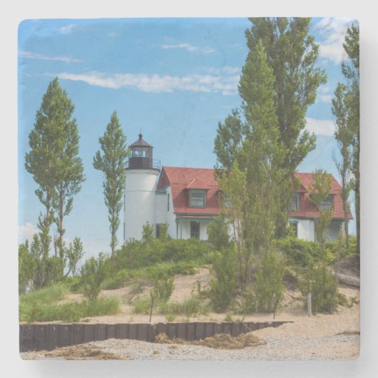 Dessous-de-verre En Pierre Phare de Point Betsie (Devant)
