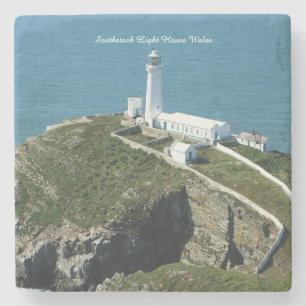 Dessous-de-verre En Pierre Phare de Southstack au Pays de Galles.