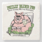 Dessous-de-verre En Pierre Philly Blind Pig BBQ (Devant)