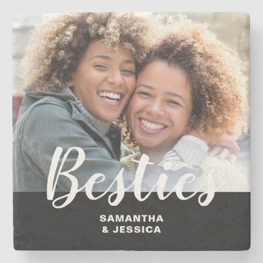 Dessous-de-verre En Pierre Photo Besties (Devant)